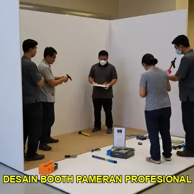Konsep desain 3D booth yang presisi direalisasikan di venue